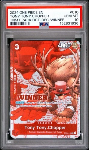 Tony Tony.Chopper (Winner Pack 2024 Oct.-Dec.) OP04-010 One Piece Promo PSA 10
