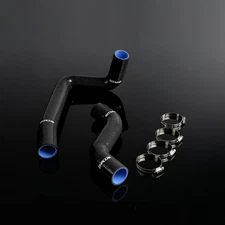 BLACK SILICONE RADIATOR HOSE PIPING TURBO FIT FOR 93-97 MAZDA RX-7 FD3S