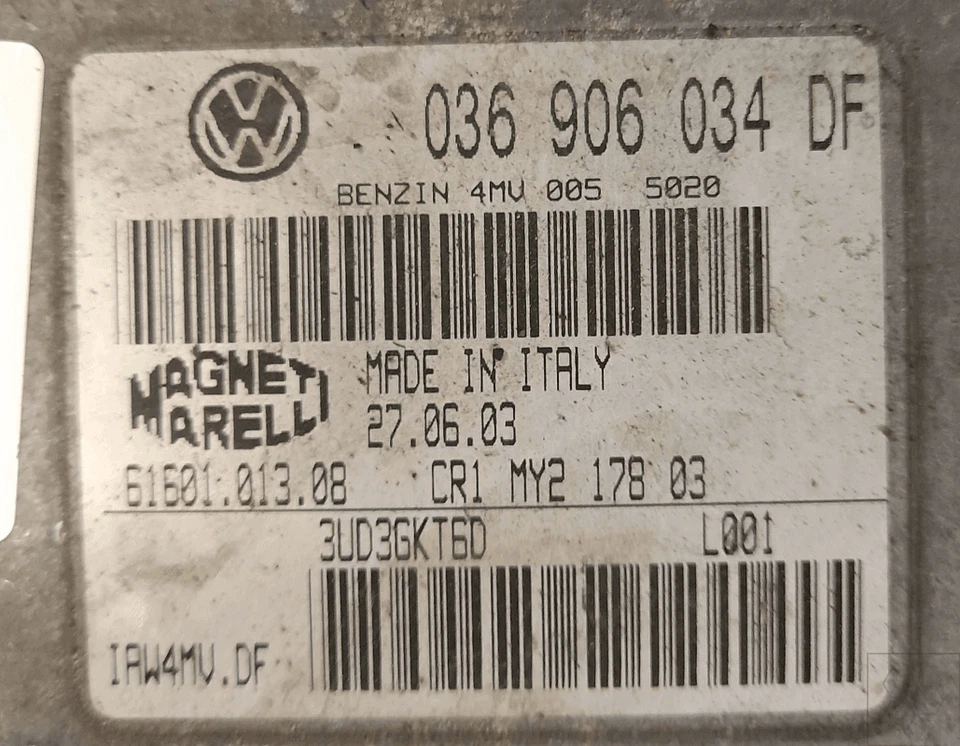 036906034FA Centralina iniezione SKODA FABIA (6Y) 1.4 16V (74Kw) Ber. - Immagine 2 di 2