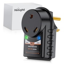 30 Amp RV Surge Protector 125V/3750W Adapter Plug with LED 30A Surge Protector
