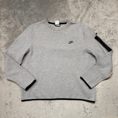 Nike Tech Fleece Crew Neck Sweatshirt Men's XL Gray Pullover