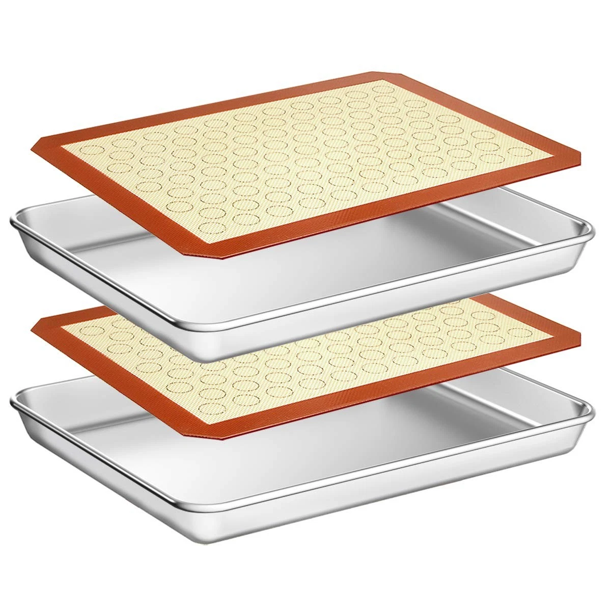 Baking Sheet with Silicone Mat Set, Set of 4 (2 Sheets + 2 Mats), Stainless S...
Opens in a new wind
