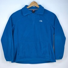 The North Face 1/4 Zip Fleece Pullover Womens XL Blue Knit Gorpcore Outdoor TNF
