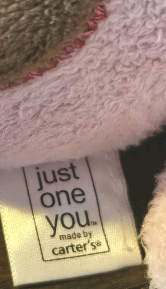 Just One You Carters Musical Plush Puppy Pink Dog Brown Spots Baby Crib Pull 12" - Image 4 of 4