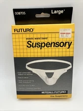 Futuro Suspensory Scrotal Support Jock strap Large USA 1988 Narrow Band 008705