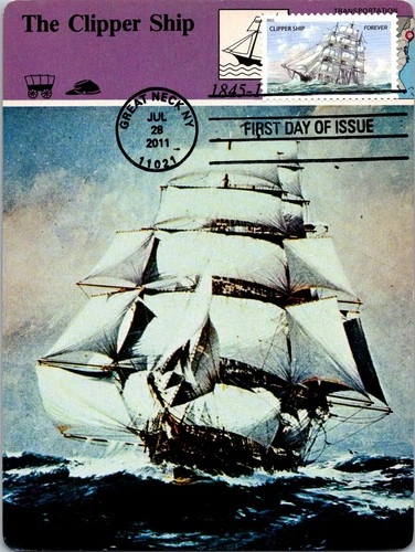 Dr Jim Stamps Maximum Card Clipper Ship Forever Fdc