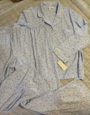 Charter Club Women's 2-Pc. Cotton Pajamas Set XXL Floral Berry Cozy Cottage NWT