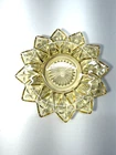 Vintage 6" Federal Glass Sungold 12 Point Petal Sunflower Plate