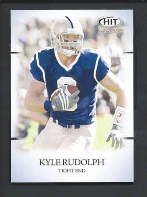 Kyle Rudolph Rookie Card Kyle Rudolph 2011 Sage Hit Artistry Rookie Card 48 Minnesota Notre Dame ...