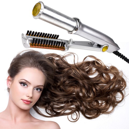 Cepillo Secador Profesional de Pelo Metálico Giratorio Peine Ondulador y  Secador | eBay