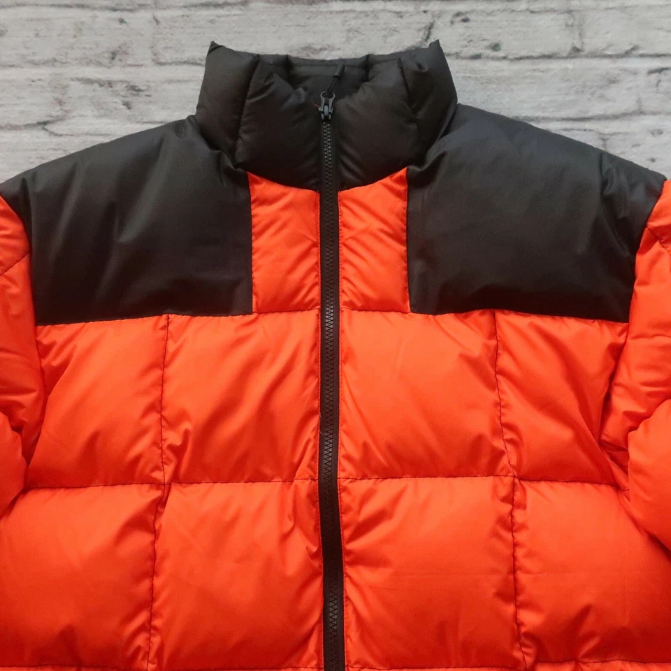 Новый North Face 700 вниз Lhotse пуховик куртка размер S мандарин оранжевый пухлый 02 - Изображение 3 из 4