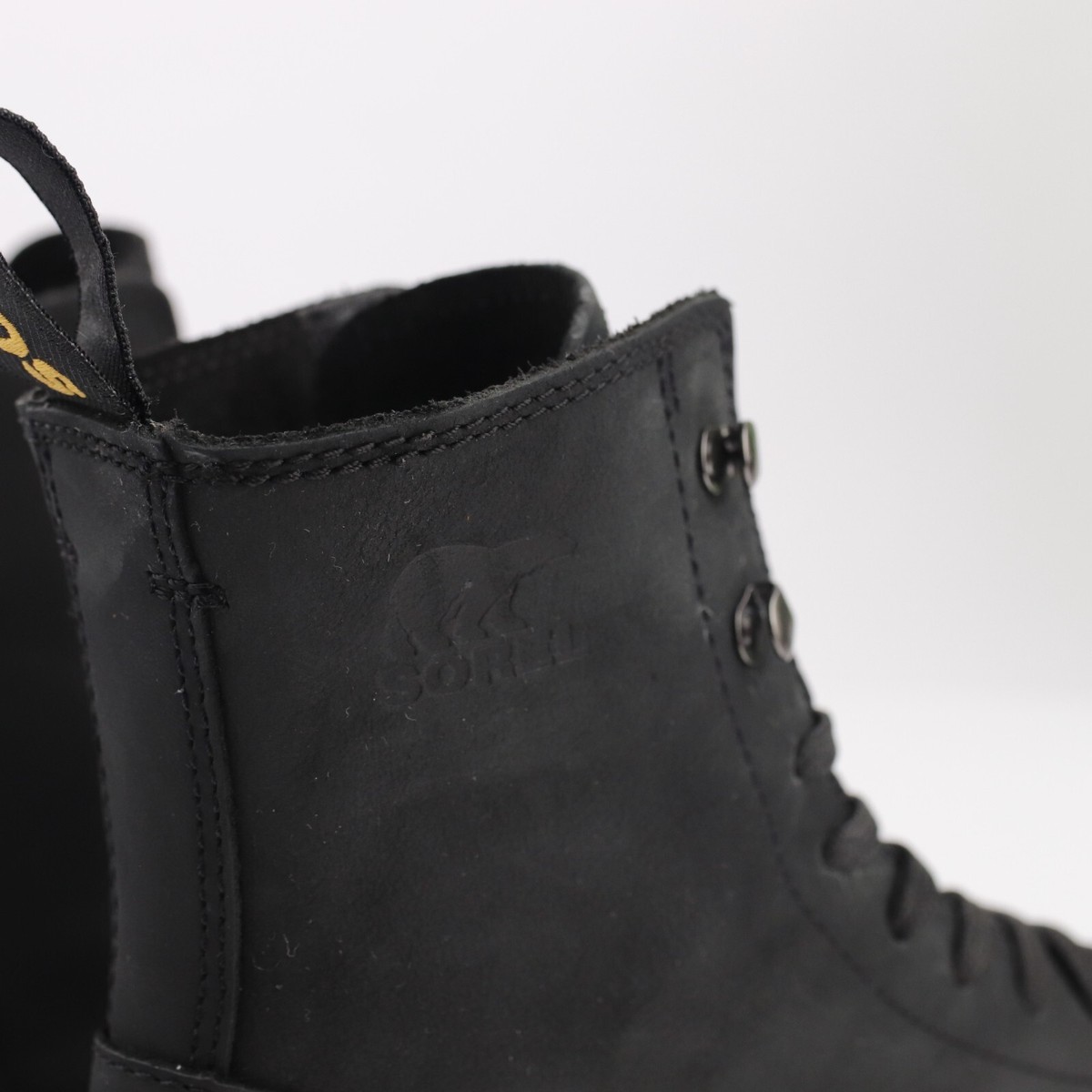 Sorel Hi-Line Lace Up Combat Boot Black Jet NL4804-010 Women\'s 7.5 NWOB Sorel Womens Hi-Line Combat Boot Size 7 Waterproof Black  main image 2