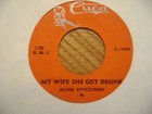 CUCA 45 RECORD/ALVIN STYCZYNSKI/MY WIFE SHE GOT DRUNK/BLACK JOHN/ J-1446/NR MINT — photo 2