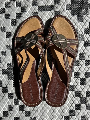 Sandali Montego Bay Donna 8W Marroni Ricamati Slip On - Foto 7 di 9