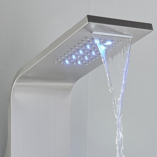 LED Panel de Ducha Moderna Acero Inoxidable Columna de Hidromasaje Para Baño - Imagen 153 de 207