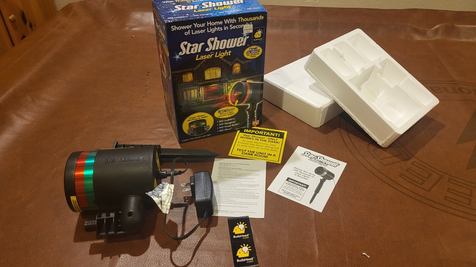 BulbHead Star Shower Laser Light Projector NEVER USED IN BOX eBay