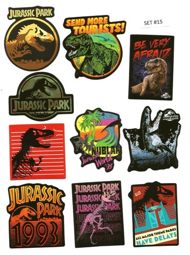 10 pegatinas de vinilo Jurassic Park/World (aprox. 2 x 3") (Elección del set 1 al 15) - Imagen 17 de 17