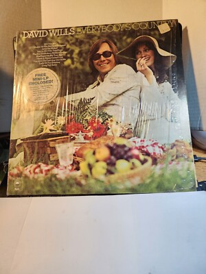 DAVID WILLS - EVERYBODY'S COUNTRY ( LP + 45RPM)  1975!!!  RARE PROMO VG+ R53