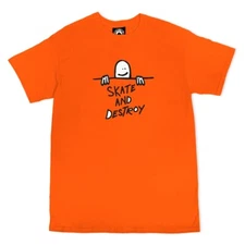 Thrasher Magazine Mark GONZ Gonzales SAD LOGO Skateboard T Shirt ORANGE