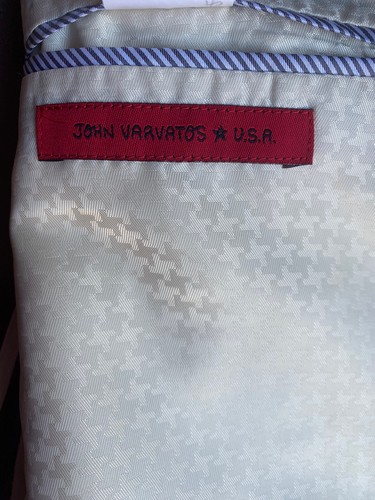 Men’s John Varvatos 100% Linen Two Button Long Sleeve Beige Sport Coat Size 44R - Picture 7 of 12