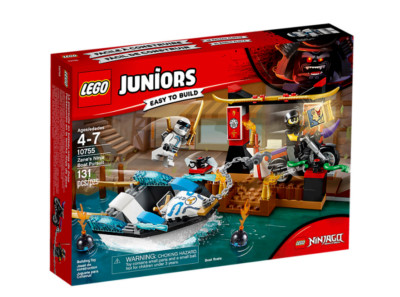 Lego 10755 Juniors Zane's Ninja Boat Pursuit 131 pcs age 4-7 ~NEW