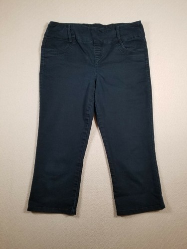 Stretch Cotton Straight Leg Capri Crop 