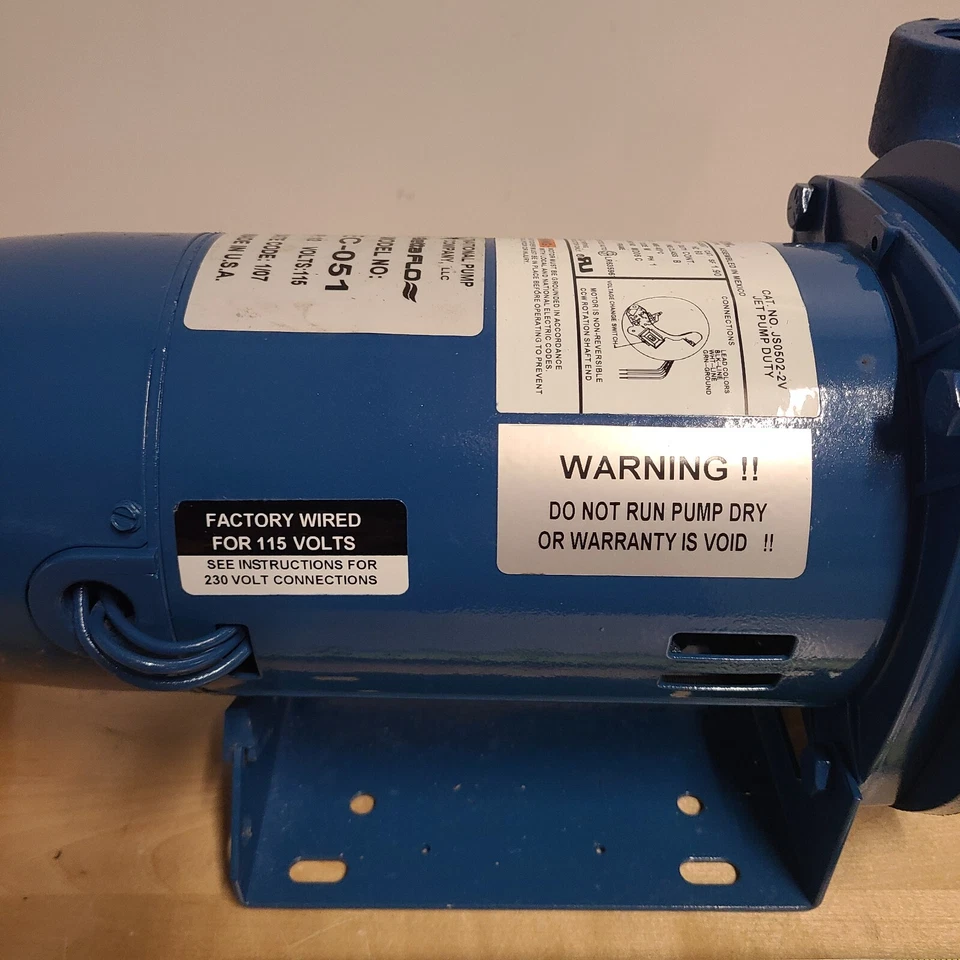 Unitra EC-051 EC Cast Iron Centrifugal Pumps, 1/2 Hp. 115/230 V, 1 Ph 3850 RPM - Image 4 of 4