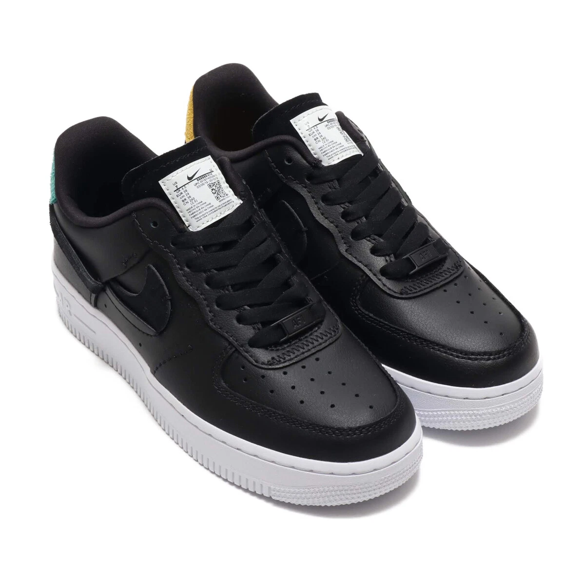 Nike Air Force 1 Black Lux Inside Out Sneakers Women Shoes Trainers FINAL SALE