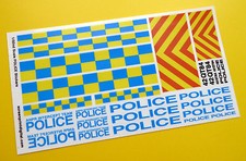 SLOT CAR 1/32nd scale UK 'POLICE' INTERCEPTOR stickers decals fits SCALEXTRIC