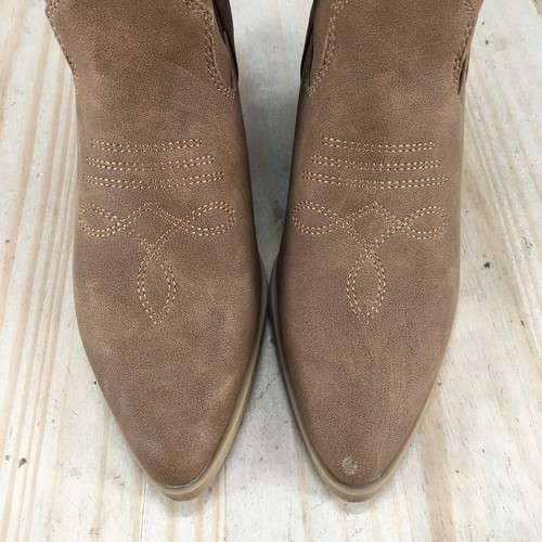 Rachel Zoe Boots Womens 7.5 M Rocky Western Pointed Ankle Bootie Brown Heels - Picture 4 of 18