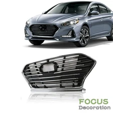 For Hyundai Sonata 2018 2019 2020 Front Upper Grille Chrome Replacement Grill