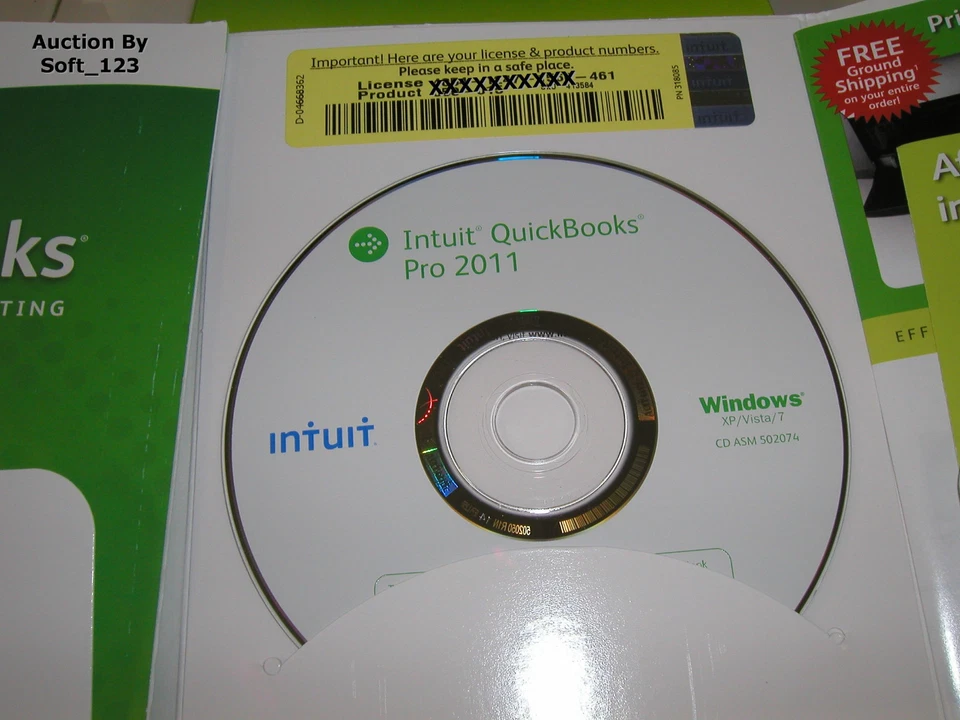 INTUIT QUICKBOOKS PRO 2011 FOR WINDOWS FULL RETAIL US VERSION =LIFTIME LICENSE= - Image 2 of 2