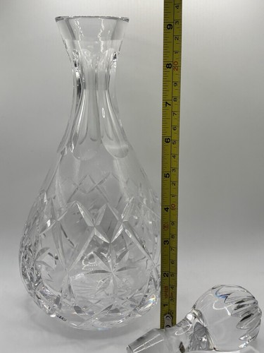 Stunning Art Deco Style Cross-Cut, Bowl Bodied Crystal Glass Decanter & Stopper - Picture 10 of 14