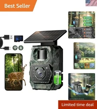 Versatile WiFi Trail Camera - 48MP Photos, Solar-Powered for Outdoor Adventures