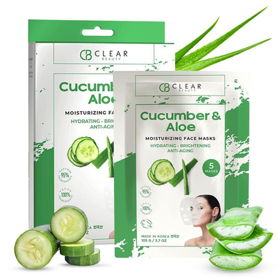 Cucumber & Aloe Moisturizing Face Mask - Dermatologist Tested, Soothes Irritated