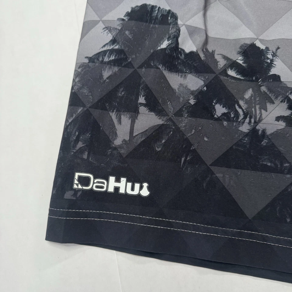 Pantalones Cortos de Tabla Da Hui Para Hombres Gris Negro Talla 32 Usados Surf Hawaii Tribal Hawaiano Foto 2 de 4