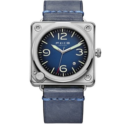 Men's Square Automatic Mechanical Watch 100M Waterproof Sapphire Glass Luminous