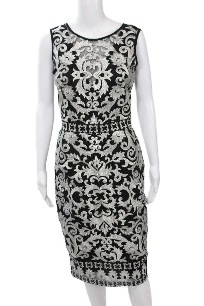 Robe à Paillettes Nicole Miller Taille 4 - Robe De Soirée/cocktail Sans Manches - Neuf Avec étiquettes