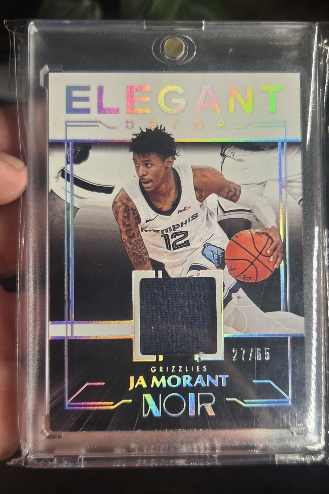 Ja Morant Rookie Noir Patch/65 RARE 2019 Player Worn
