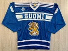 1990's IIHF Suomi Finland Game Worn Ice Hockey Jersey Shirt XL TACKLA #9