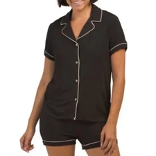 NWT Jason Wu Pajama Buttons Down Top Black/White Piping Wedding Bachelorette M