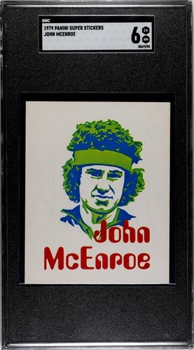 1979 Panini Super Stickers John McEnroe Rookie Card RC SGC 6 EX-MT POP 2 HOF