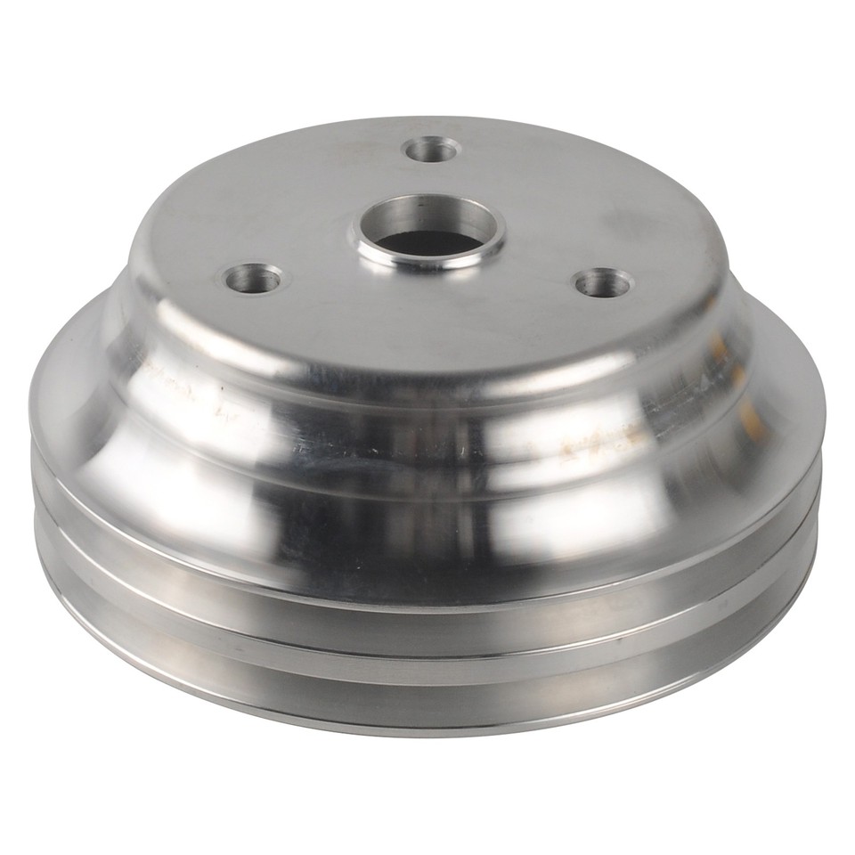 Pulley Blocks Sbc Pulley Kit SHLPDFM Aluminum 2-Groove Water Pump Pulley For B 612123 - Foto 11