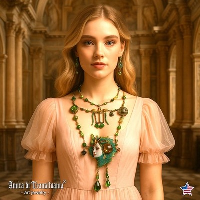 Luxury Fine Jewelry Statement Necklace Baroque Pendant Rococo Charm Royal Jewels