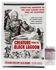 Ricou Browning signed 12x18 Poster The Gill Man Creature JSA Authentication