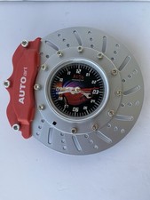 AutoArt Racing Brake Disc Red Calliper wall clock with alarm - working condition
