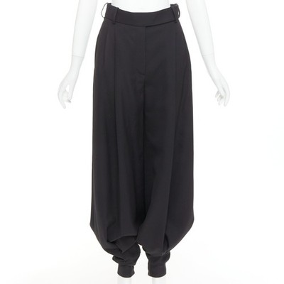 rare ALEXANDRE VAUTHIER COUTURE AW2020 Runway black wool bloomer barrel pants