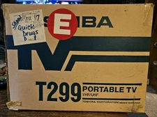 Toshiba T299 Portable 19" VHF / UHF Television Retro VTG Works Box & Paperwork 
