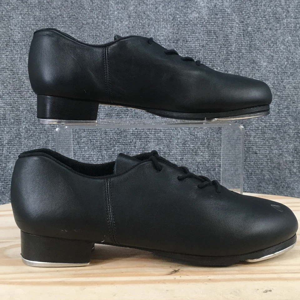 Capezio Tap Shoes Womens 8 M Cadence Oxford Black Leather Lace Up Block Heels - Image 2 of 4