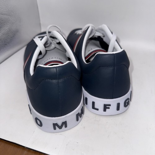 Tommy Hilfiger Ramus Stripe Schuhe Herren Gr. 13 Blau Leder Schnürschuhe Sneaker - Bild 4 von 7